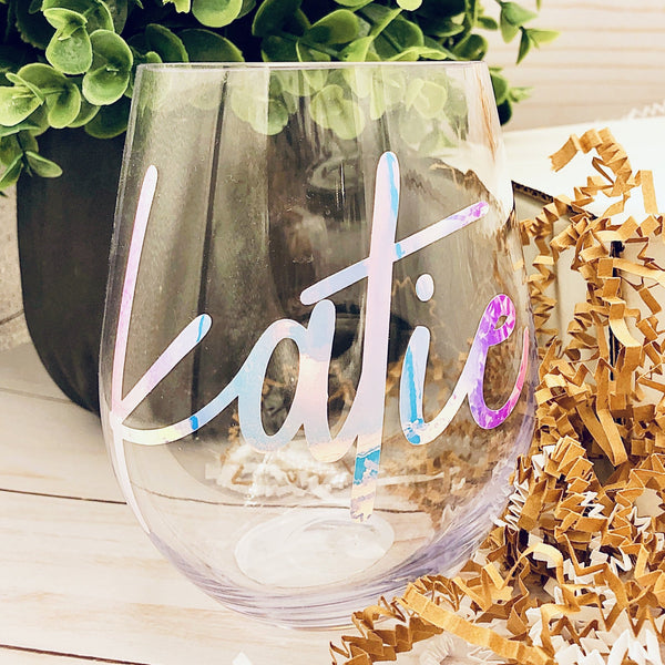 Teacher Gift Box with 12 oz Stemless Plastic Wine Glass, Candle and Bathbomb