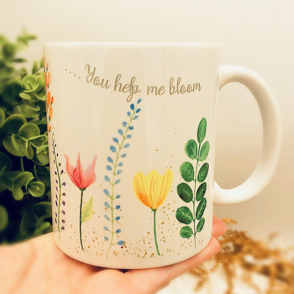 Teacher Gift Box with 11 oz Floral Mug, Candle and Bathbomb