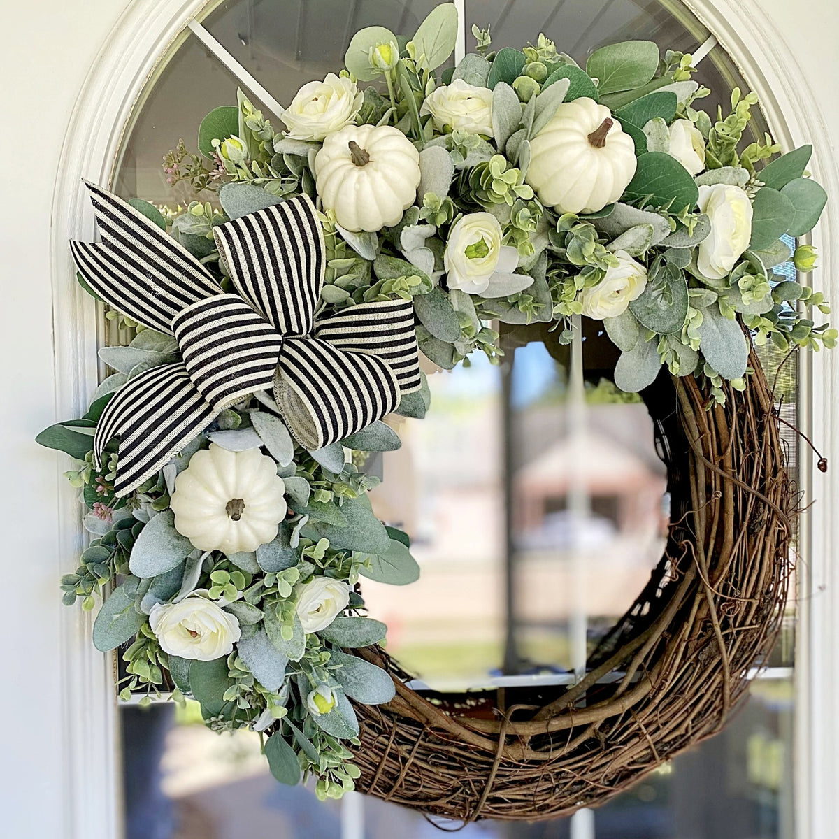 Bless Our Nest Floral Grapevine for Front Door, Wedding Door Flower De –  BeautifulMesh