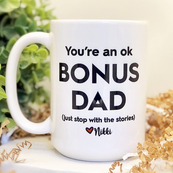 Personalized Bonus Dad 15 oz. Graphic Mug