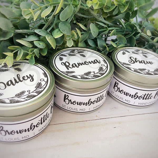 Custom 6 oz. Hand Poured Candle Tin with Lid