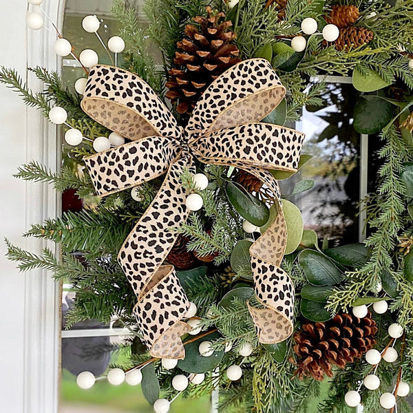 Christmas Winter Holiday Wreath Eucalyptus with Pine Cones & Berries