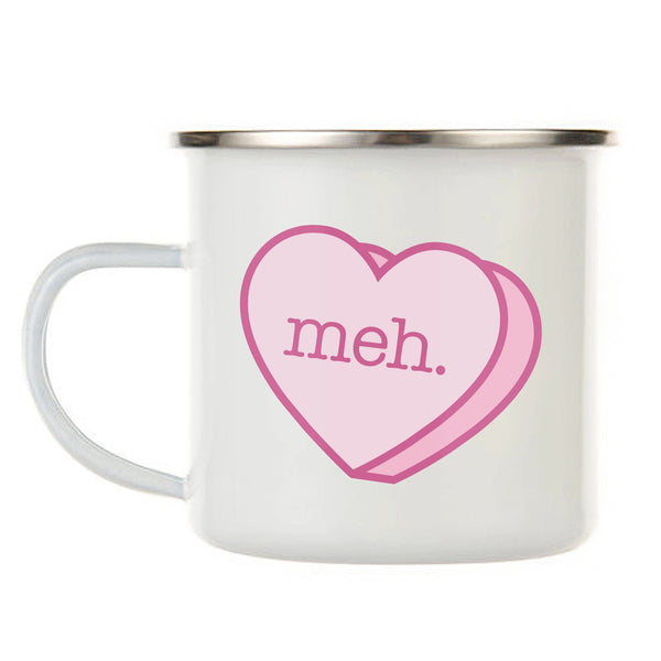 meh. Candy Heart 12 oz. Stainless Steel & Enamel Camp Mug