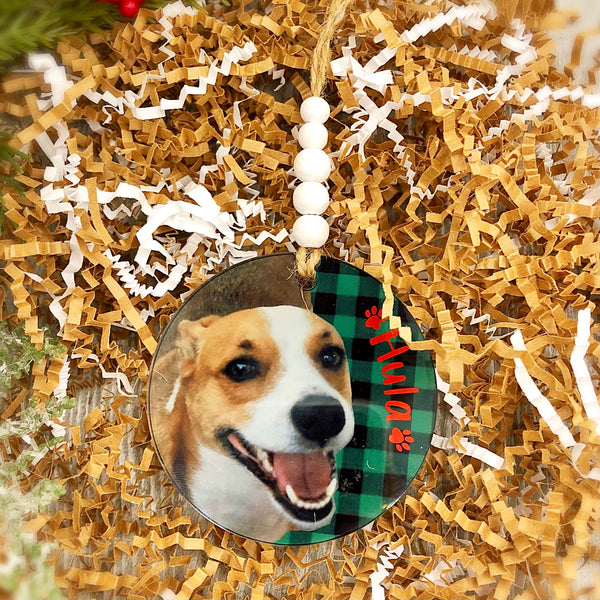 Your Pet's Personalized Christmas Ornament with Hanger Round Acrylic