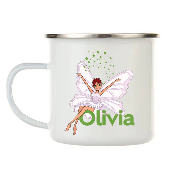 Kids Personalized 12 oz. Stainless Steel & Enamel Camp Mug with Pixie