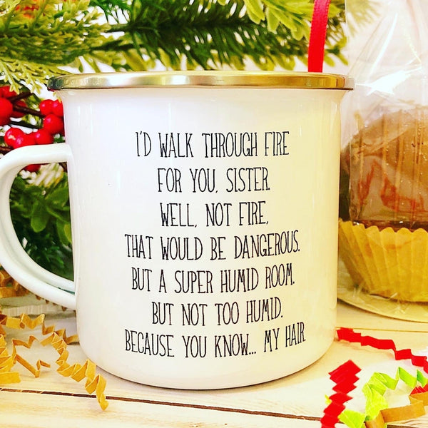 Sisters 12 oz. Stainless Steel & Enamel Camp Mug
