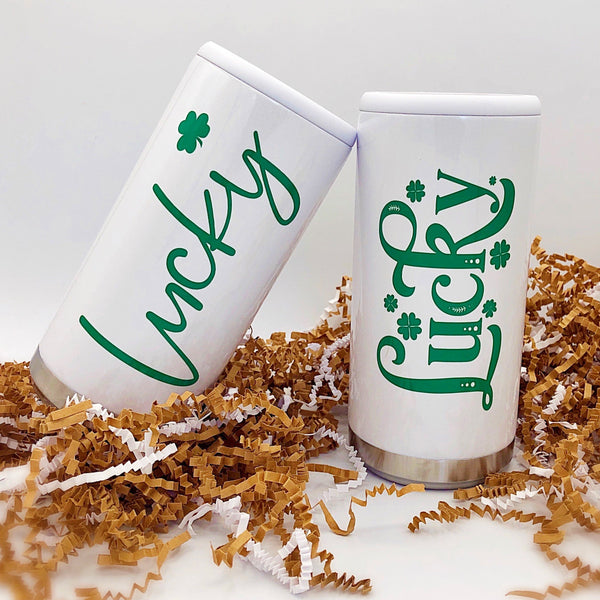 Lucky 12 oz. Skinny Can Koozie