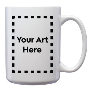 Your Custom Image on a Large 15 oz. Ceramic Mug