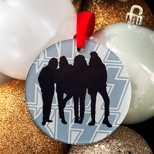 KISS Dressed To Kill Silhouette Christmas Ornament, KISS Gift Idea, KISS Gifts, Husband or Wife Gift, with Hanger Round Acrylic