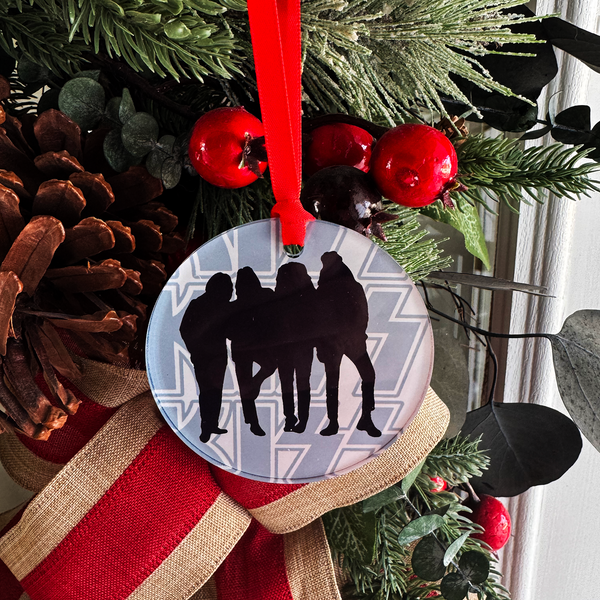 KISS Dressed To Kill Silhouette Christmas Ornament, KISS Gift Idea, KISS Gifts, Husband or Wife Gift, with Hanger Round Acrylic