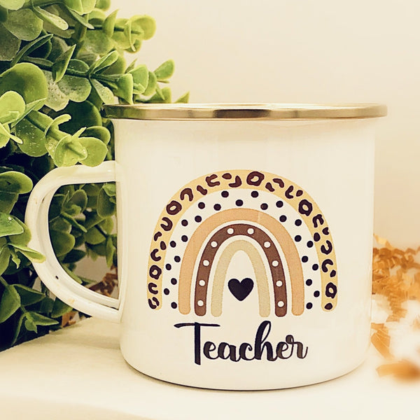Teacher Gift Box with 12 oz Rainbow Camp Mug, Candle and Bathbomb