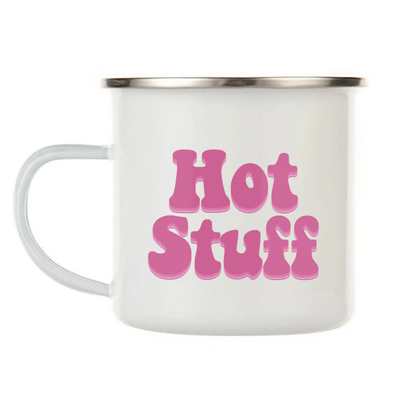 Hot Stuff 12 oz. Stainless Steel & Enamel Camp Mug