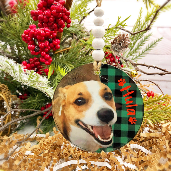 Your Pet's Personalized Christmas Ornament with Hanger Round Acrylic