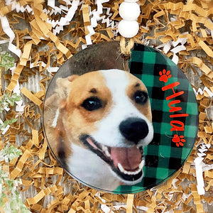 Your Pet's Personalized Christmas Ornament with Hanger Round Acrylic